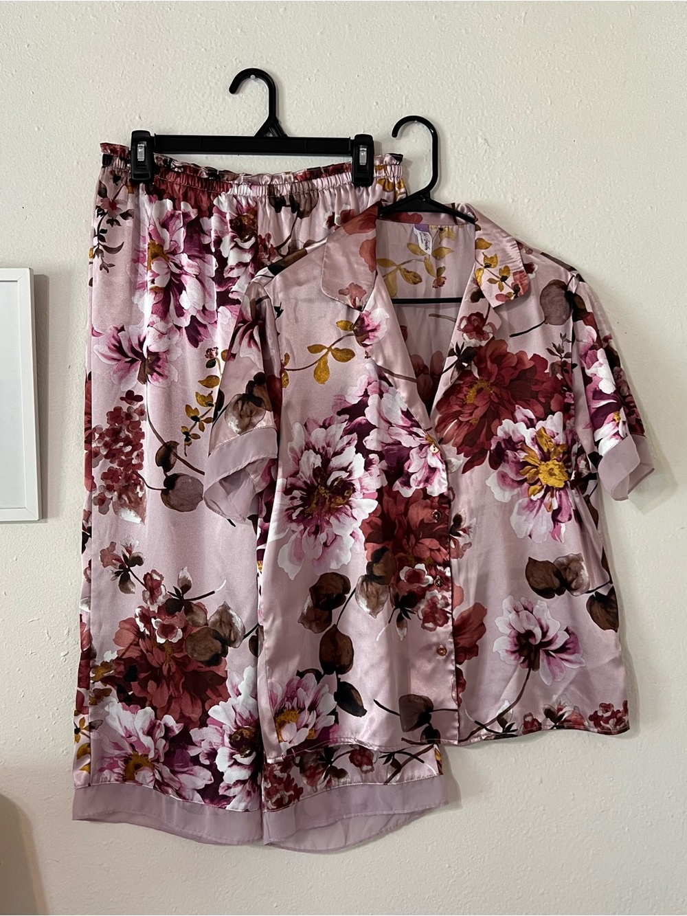 Lilac+London floral pajamas set